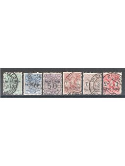 San Marino 1924 Segnatasse vaglia con soprast. “Rep. Di S. Marino” serie n° 1/6 Cert. Apicella Cat. € 6.650 (U)