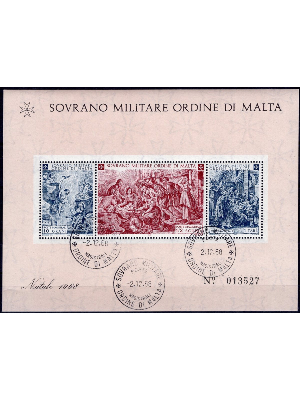SMOM 1968 BF Natale n° 1 Cat. € 65 (U)