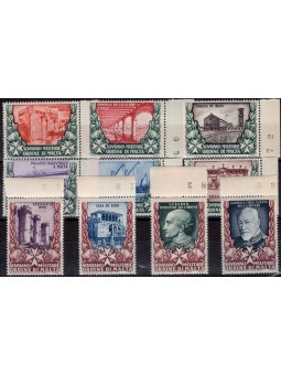 SMOM 1975 Segnatasse Edifici e Gran Maestri senza indicazione del valore serie n° 1/10 Cat. € 160 (**)