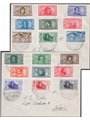Kingdom of Italy 14/3/1932 2 philatelic letters franked with the ‘Pro Società Dante Alighieri’ series no. 303/14 + P.A. 26/ 31 c