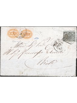 Pontificio+Regno 1863 frontespizio 2baj + Segnatasse n.1  del Regno. Firm.ED