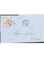 Kingdom of Italy Neapolitan Provinces 23/1/1862 Letter envelope from Naples to Palermo franked with 10 gr. orange-yellow no. 22e