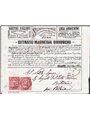 Regno 1888 Francalettera con il 10c di Umberto I errore perforazione Firm-Cert