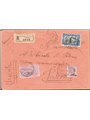 Italia Regno 13/10/1928 Raccomandata da Mazara del Vallo per Palermo affrancata con Milizia I 1,25 £ n° 222 + tipo Giubileo 50 c