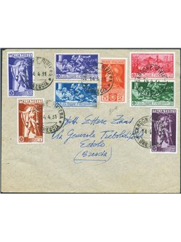 Kingdom of Italy 14/4/1931 Letter from Gardone Riviera to Edolo (BS) franked not at the standard rate but philatelically with th