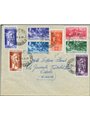 Italia Regno 14/4/1931 Lettera da Gardone Riviera per Edolo (BS) affrancata non in tariffa ma filatelicamente con serie Ferrucci