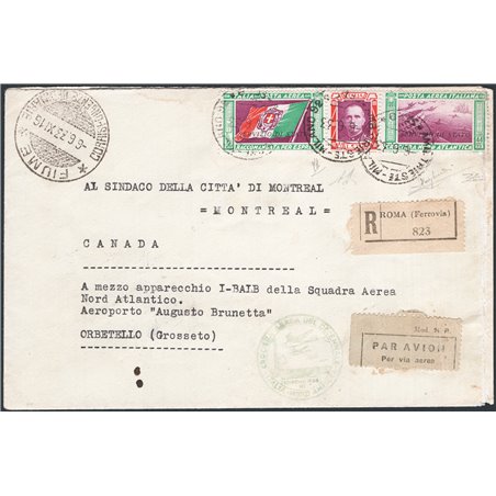 Italy (Kingdom) 6 June 1933 State Service Aerogramme Cat. € 35,000