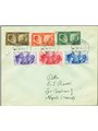 Italia Regno 30/7/1941 Lettera filatelica da Visnja Gora (Slovenia) per Napoli affrancata con serie "Fratellanza d'Armi" ed annu