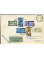Italian Colonies General Issue 19/6/1934 Registered express philatelic letter from Tripoli to Rome franked with the “Football Ch
