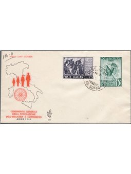 Italian Republic 31/10/1951 Census series on ‘Venetia’ FDC No. 675/76