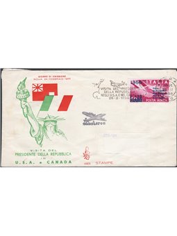 Italia Repubblica 24/2/1956 Gronchino su FDC Venetia P.A. n° 153
