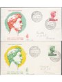 Italian Republic 24 June 1957 S. Giorgio: the series on two Venetia FDCs No. 810/11