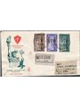 Trieste A 15/6/1949 ERP la serie viaggiata per raccomandata su FDC Venetia con affrancatura complementare sul retro in quanto in
