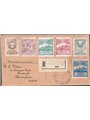 San Marino 11/6/1910 Raccomandata da S. Marino per Birmingham (Inghilterra) affrancato con Vedute 2 c. + 5 + 10 + 25 n° 34/36 + 