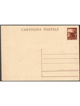 Postal Stationery Italy Democratic Republic 1946 3 £ brown No. C131 mint Cat. € 50