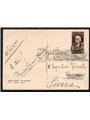 Colonie Italiane Etiopia 28/10/1938 Cartolina da Addis Abeba per Siena affrancata in tariffa con 30 c. di Etiopia n° 4. Timbro d