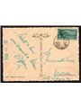 Italian Republic 21/1/1949 Postcard from Bassano to Verona franked with 25 £ Ponte di Bassano no. No. 592