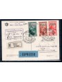 Trieste A 27/6/1953 Commemorative postcard of the “Fiera di Trieste ” franked with the series of the same name and sent by expre
