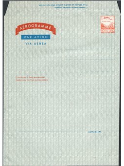Interi Postali Italia Repubblica 1976 Aerogramma Aereo ed Alpi 110 £ arancio e blu senza perforazione del lembo interno n° A5 Ca