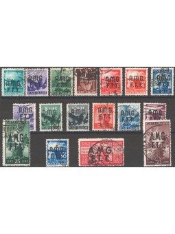 1947/48 Trieste A Democratica serie n° 1/17 Cat. € 145 (U)