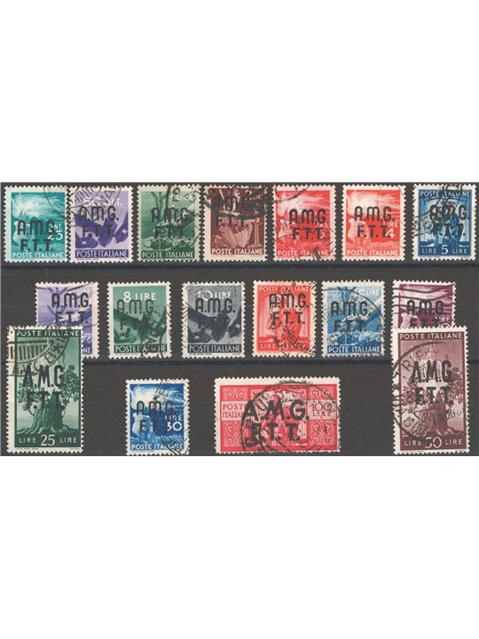 1947/48 Trieste ‘A Democratica’ series No. 1/17 Cat. €145 (U)