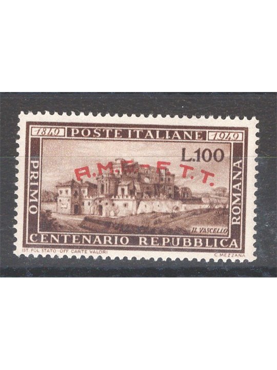 1949 Trieste A Repubblica Romana n° 41 Cat. € 90 (**) 