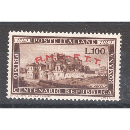 1949 Trieste A Repubblica Romana n° 41 Cat. € 90 (**) 
