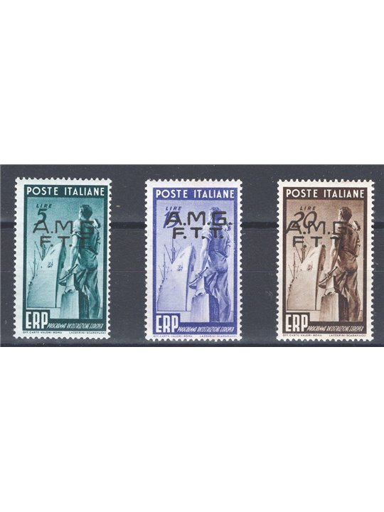 1949 Trieste A ERP series no. 43/45 Cat. €50 (**)