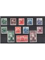 1949/50 Trieste A Democratica series no. 56/67 Biondi Certificate Cat. €420 (**)