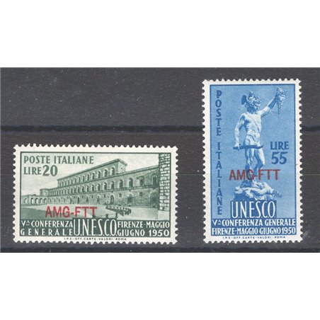 1950 Trieste A Unesco serie n° 71/72 Cat. € 35 (**)