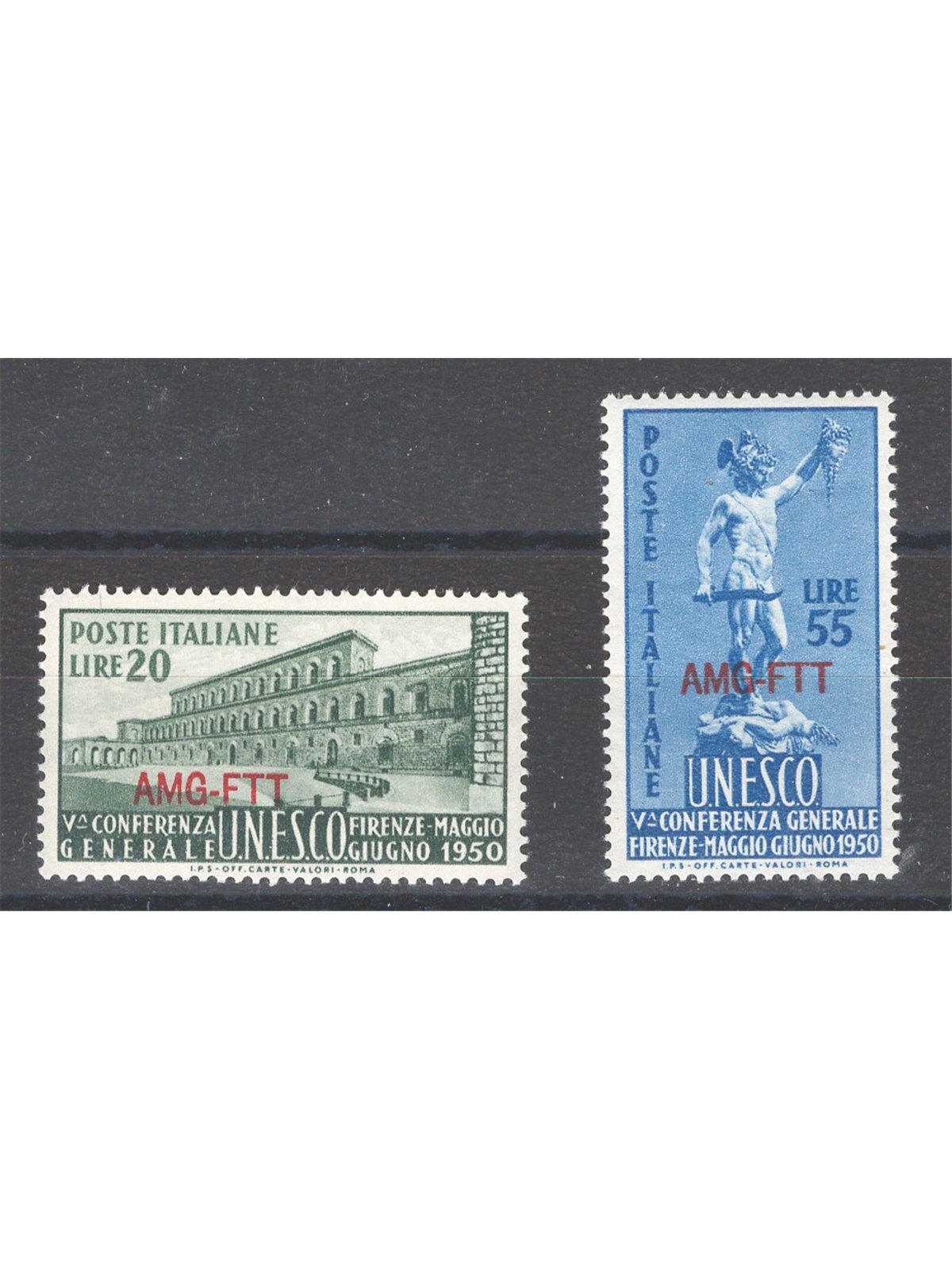 1950 Trieste A UNESCO series no. 71/72 Cat. €35 (**)