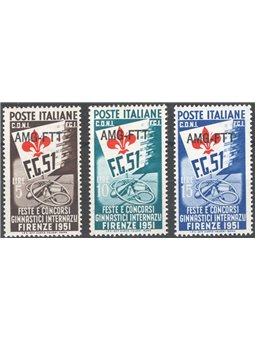 1949 Trieste A ERP series No. 43/45 Cat. €40 (**)