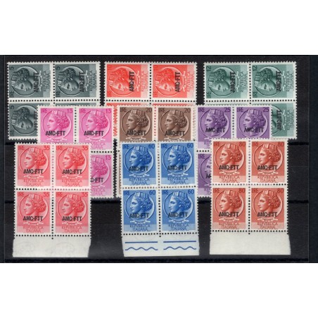 1953/54 Trieste A Italia Turrita serie n° 168/76 Cat. € 200 (**)