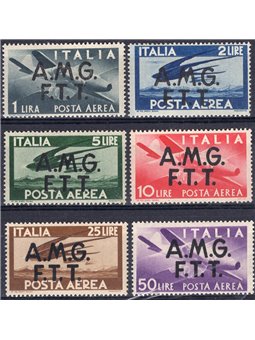 1947 Trieste A P.A. Democratica serie n° 1/6 Cat. € 130 (*)