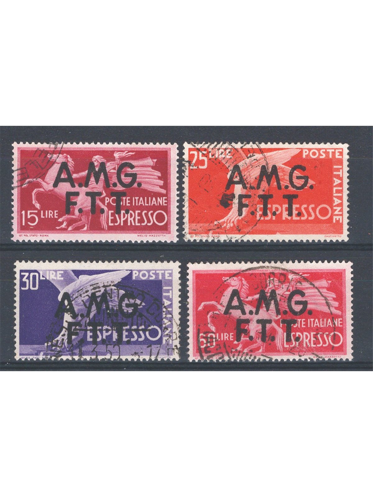 1947/48 Trieste A Espressi Democratica serie n° 1/4 Cat. € 120 (U)