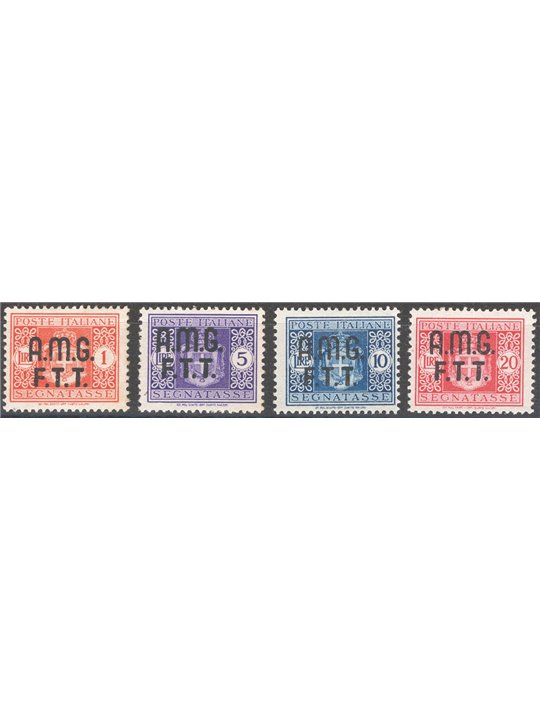 1947 Trieste A Segnatasse stemma sabaudo serie n° 1/4 Cat. € 70 (**) 