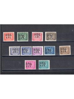 1947/49 Trieste A Segnatasse soprast. serie n° 5/15 Cert. CiBaFil Cert. Biondi Cat. € 1.250 (**)