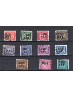 1947/49 Trieste A Segnatasse soprast. serie n° 5/15 Cert. CiBaFil Cat. € 900 (U)