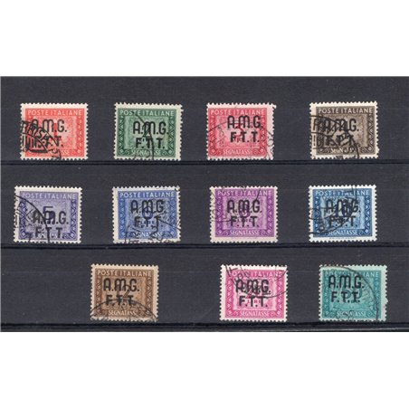 1947/49 Trieste A Tax Stamp with overprint series no. 5/15 CiBaFil cert. Cat. €900 (U)