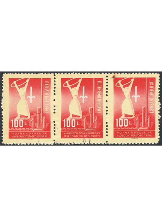 1948 Trieste B 1 May the triptych series no. 1/3 Cat. €180 (U)
