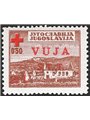 1948 Trieste B Croce Rossa 0,50 d. con soprast. in rosso anziché nera n° 4A Cert. Biondi Cat. € 14.000 (**)