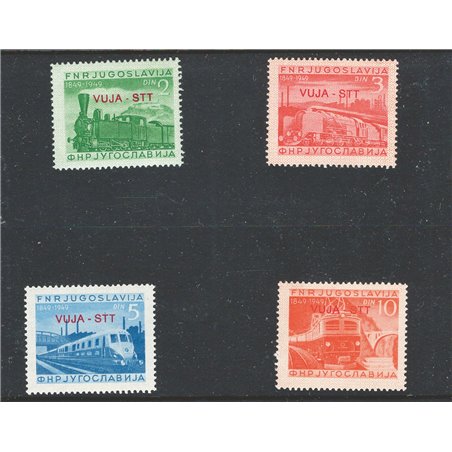 1950 Trieste B Railways series no. 19/22 Cat. €90 (**)
