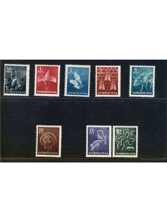 1950 Trieste B Domestic animals series no. 23/30 CiBaFil Cert. Cat. €250 (**)
