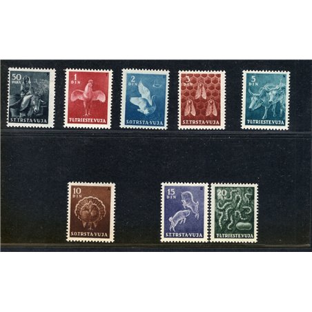 1950 Trieste B Domestic animals series no. 23/30 CiBaFil Cert. Cat. €250 (**)
