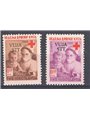 1950 Trieste B Red Cross series no. 33/34 Cat. €50 (**)