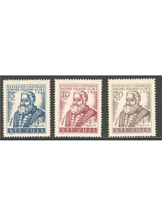 1951 Trieste B Festival della cultura serie n° 41/43 Cat. € 35 (**)