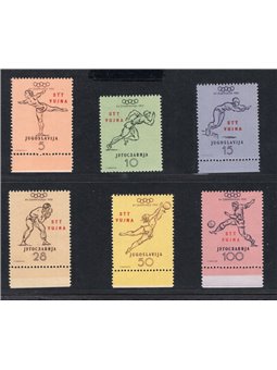 1952 Trieste B Olimpiadi di Helsinki serie n° 56/61 Cert. CiBaFil Cat. € 300 (**)