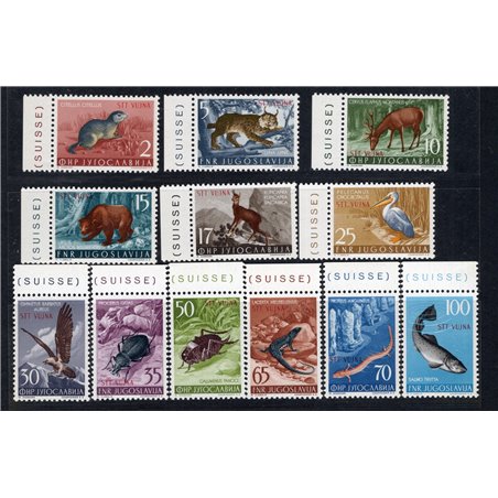 1954 Trieste B Animali serie n° 101/12 Cert. CiBaFil Cat. € 250 (**)