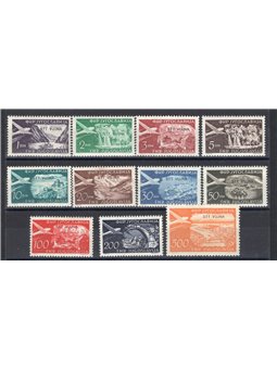 1953 Trieste B P.A. Definitiva serie n° 21/31 Cert. CiBaFil Cat. € 220 (**)