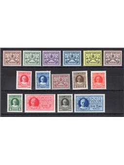 Vatican 1929 Reconciliation series no. 1/13 + Ex 1/2 CiBaFil cert. Cat. € 275 (**)